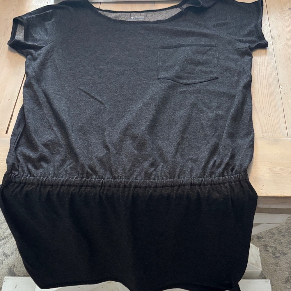 Columbia Women's Black T-shirt Dress Size XL super comfy!! Elastic waistband